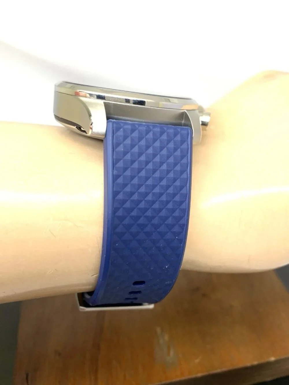 Montblanc Summit 3 Men's Watch Smartwatch Titanium Case Blue Rubber Strap 42mm